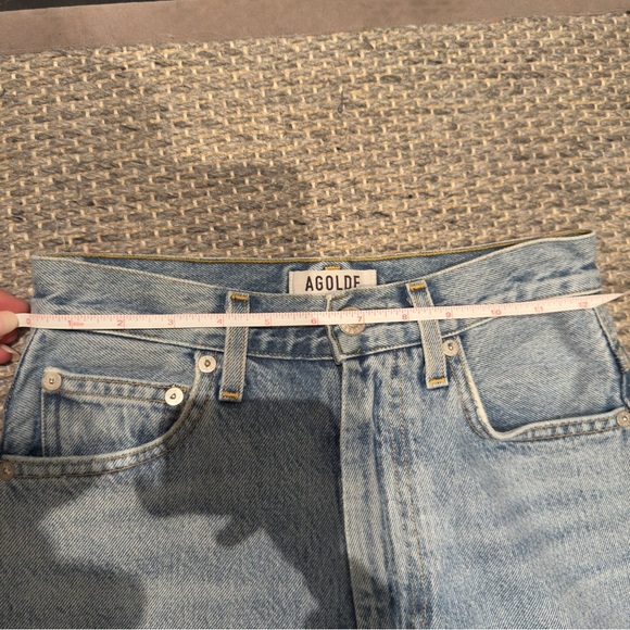 Agolde Pinch Waste Blue Straight Jeans Vintage-Inspired High-Rise Size 23 - Picture 9 of 11